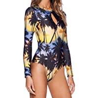 Los mejores  - Bikinis Traje de baño una Pieza Bañadores de Mujer Natacion Deportivo Espalda Abierta POLP Mono Bikinis Manga Larga…